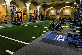 Elite Training Systems offers a variety of equipment and machines for athletes of all skill and age levels. Including a turf area, as well as REGUPOL rubber flooring.