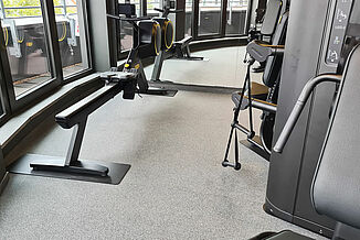 Fitness studio in the SANA Hotel in Berlin with REGUPOL sonusfit and REGUPOL everoll sports flooring.