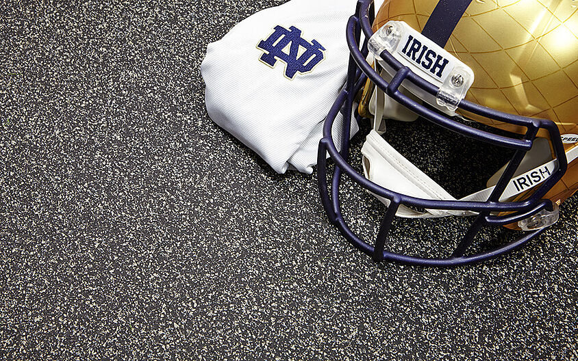 University of Notre Dame Football Equipment Room