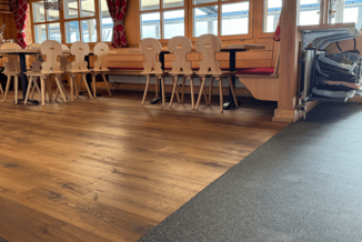 REGUPOL everroll alpine flooring - combination with other floorings