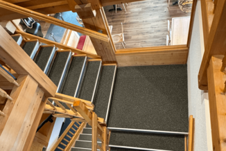 REGUPOL everroll alpine flooring can be installed on stairs as well 