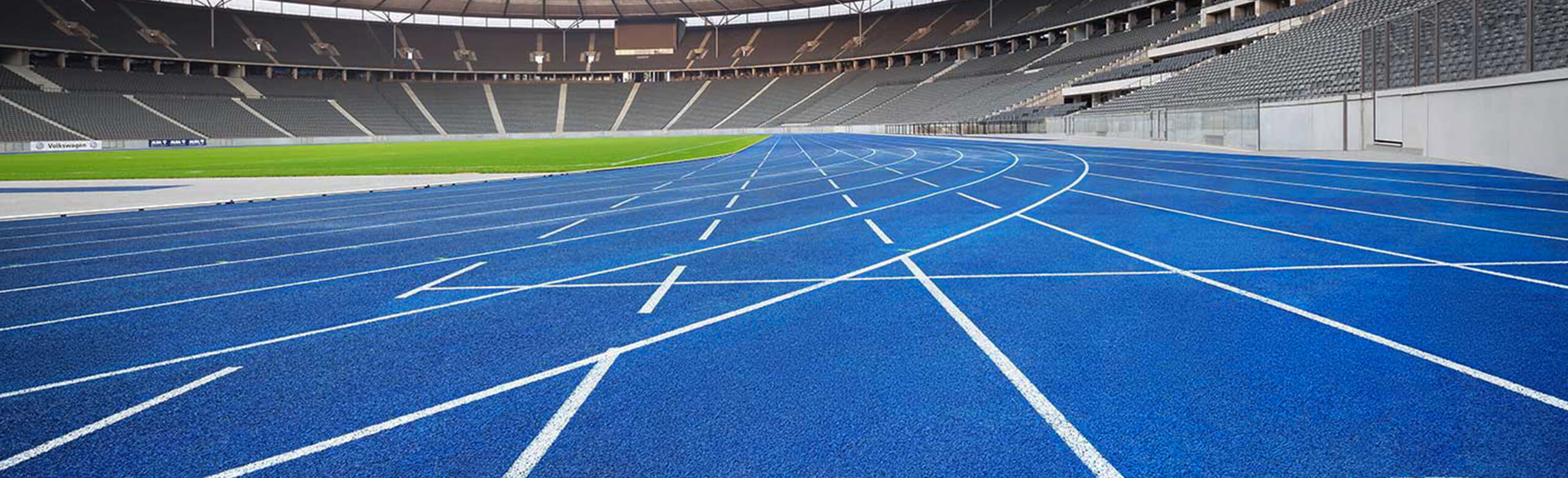 Olympic Stadium in Berlin with blue REGUPOL athletic track